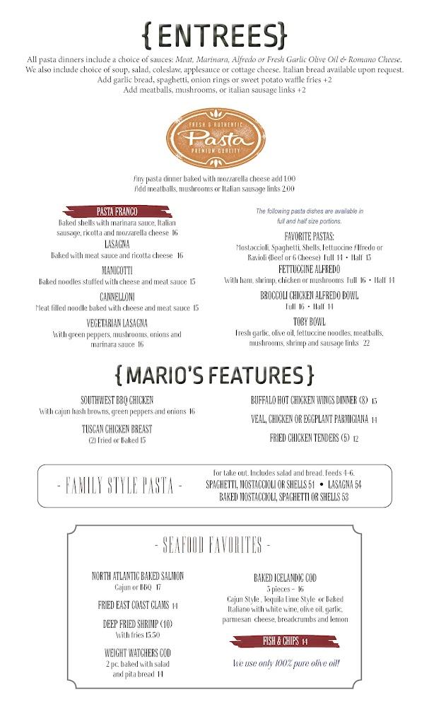 Mario's Restaurant & Pizzeria Cheese Bread Sticks